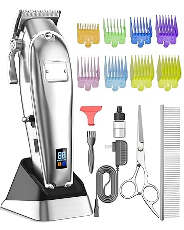 oneisall Dog Grooming Clippers for Thick Heavy Coats,2 Speed Cordless Professional Hair Trimmers with Metal Blade for Dogs Cats Animals