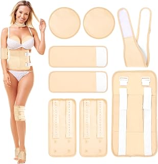 Castor Oil Pack Wrap, 8Pcs Reusable Castor Oil Pack Kit Organic Cotton Flannel for Stomach Neck Breast Knee Arm and Feet, Adjustable Caster Oil Compress Pads for Entire Body, Anti Oil Leak