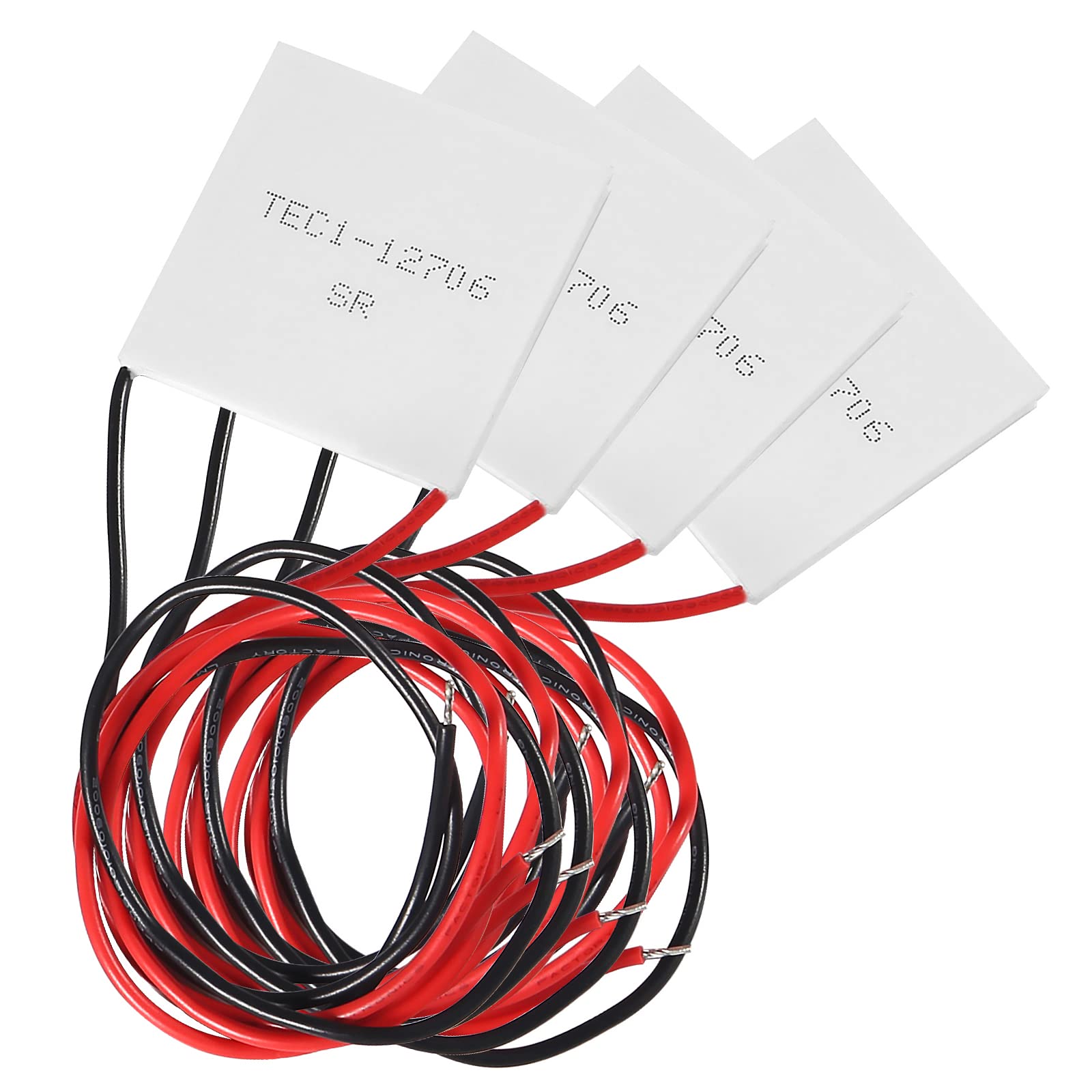 4PCS TEC1-12706 Thermoelectric Cooler TEC1-12706 Semiconductor Refrigeration Tablets 12V 6A Heatsink 40x40MM