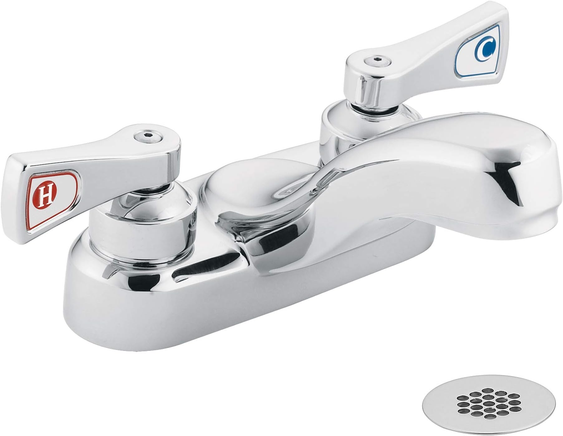 Moen 8218 Commercial M-Dura 4-Inch Centerset Lavatory Faucet with Grid ...