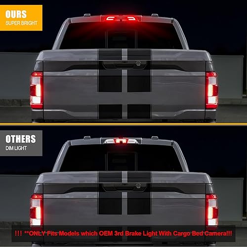 Miniatura 9 de R&F Auto Tercera luz de freno LED de repuesto para F150 (2004-2008)Explorer Sport Trac (2007-2010)Mark LT (2006-2008) Luces de carga de techo