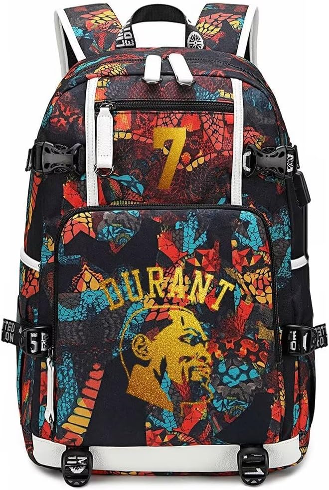 FANwenfeng Basketball Player KD-7 Multifunction Backpack Travel Daypacks Fans Bag For Men Women (Style 18)
