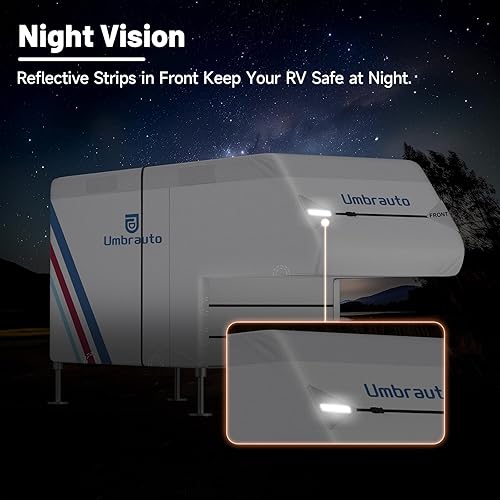 Miniatura 6 de Cubierta para camioneta camper para campers deslizables de 6–8 pies – Cubierta impermeable para RV Oxford 300D, con revestimiento plateado