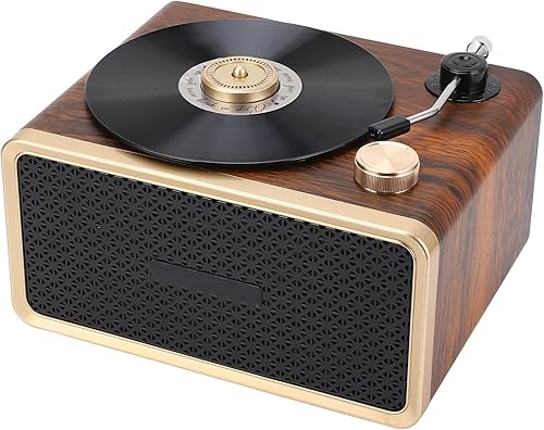 Dpofirs Retro Speaker Superior Vintage Sound Portable Outdoor Warm Yellow Light Wooden Home