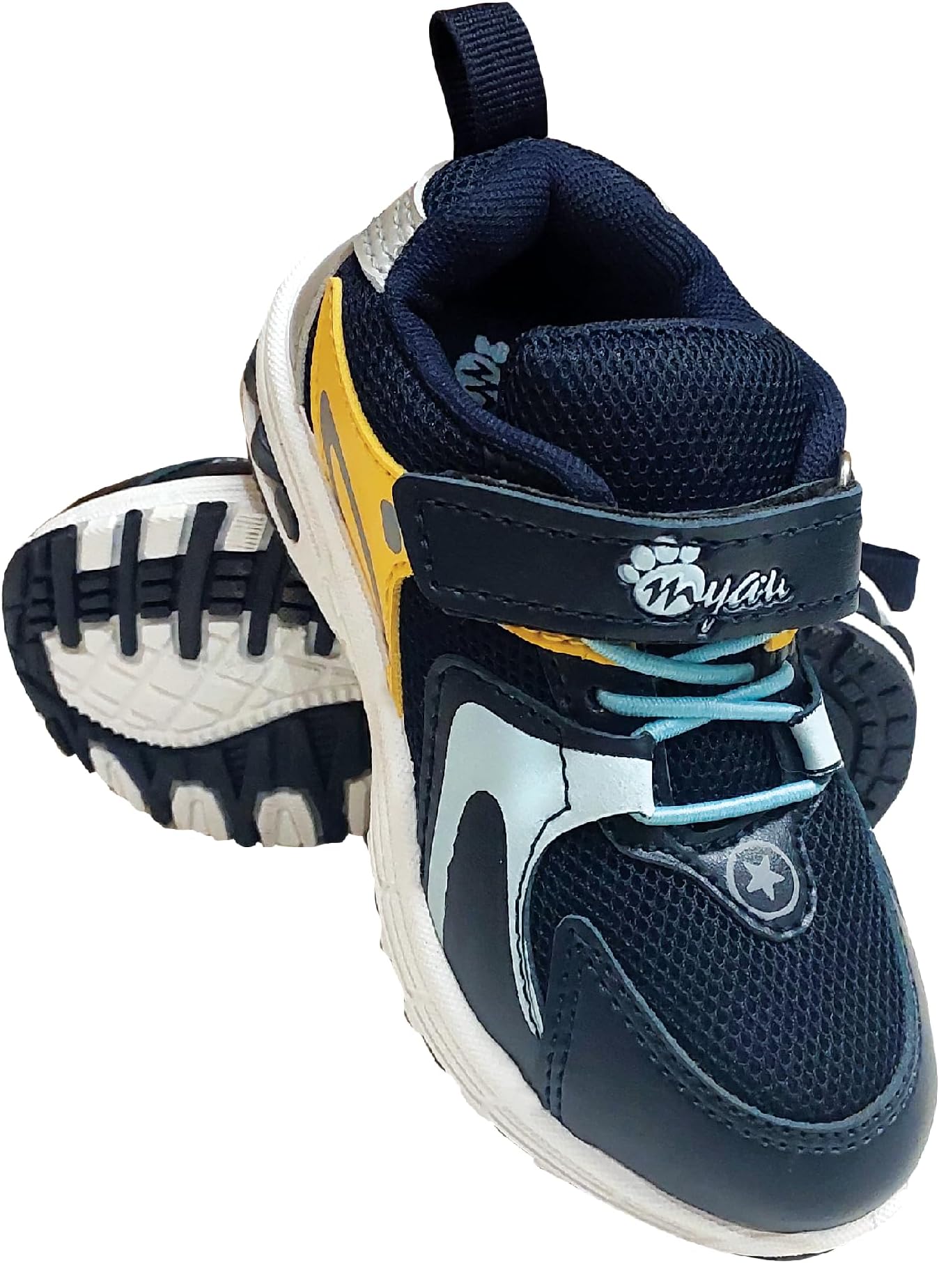 Unisex Sports Shoe Style| Extra Comfort| All Day wear| Hook & Loop Style|Double Colour Durable & Sturdy Grip-Sole|Breathable Mesh|for Age Group 3.5 Years to 8 Years