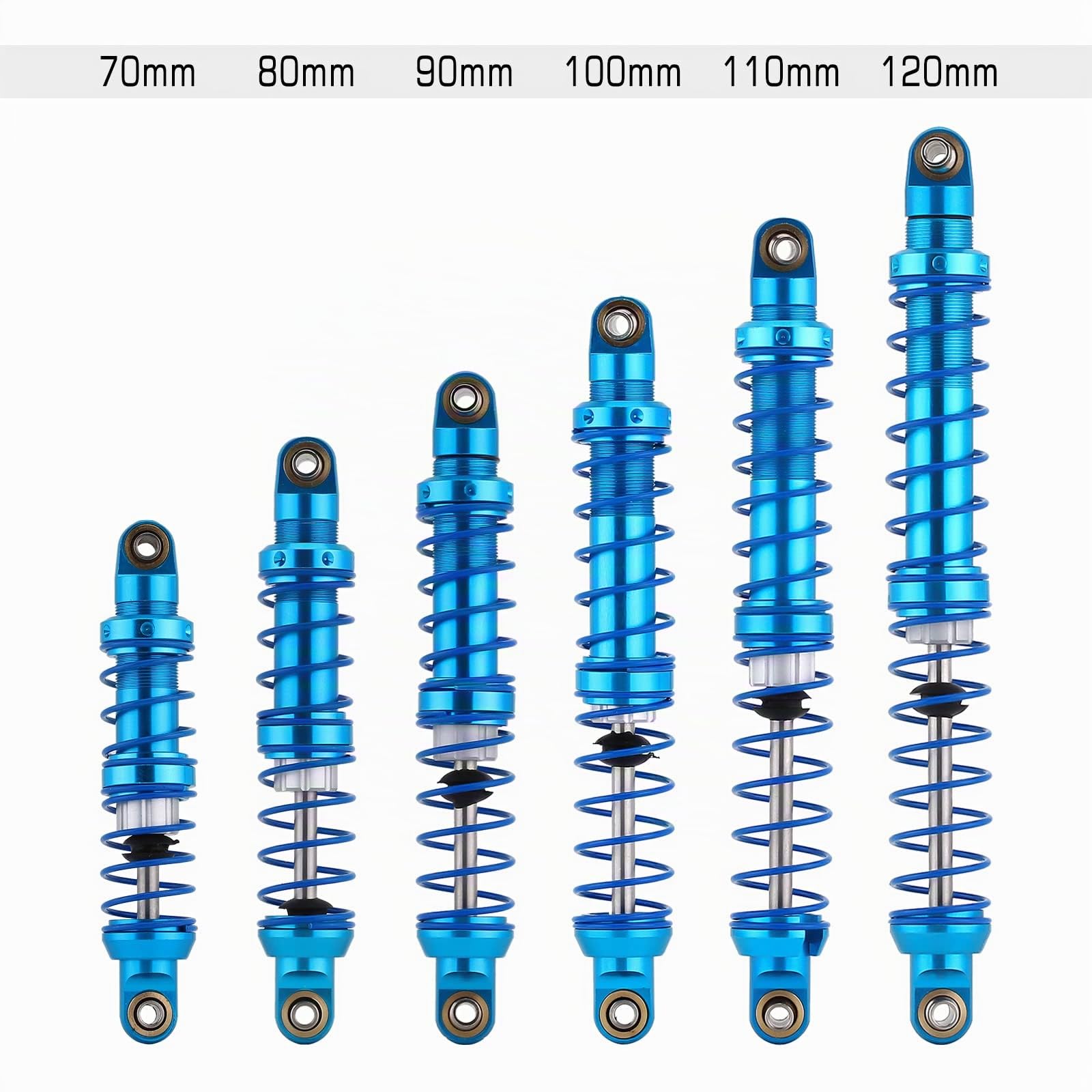 INJORA RC Ammortizzatori RC Shock Absorber RC Damper Set per 1/10 RC Rock Crawler Axial SCX10 TRX4 D90 (70mm)