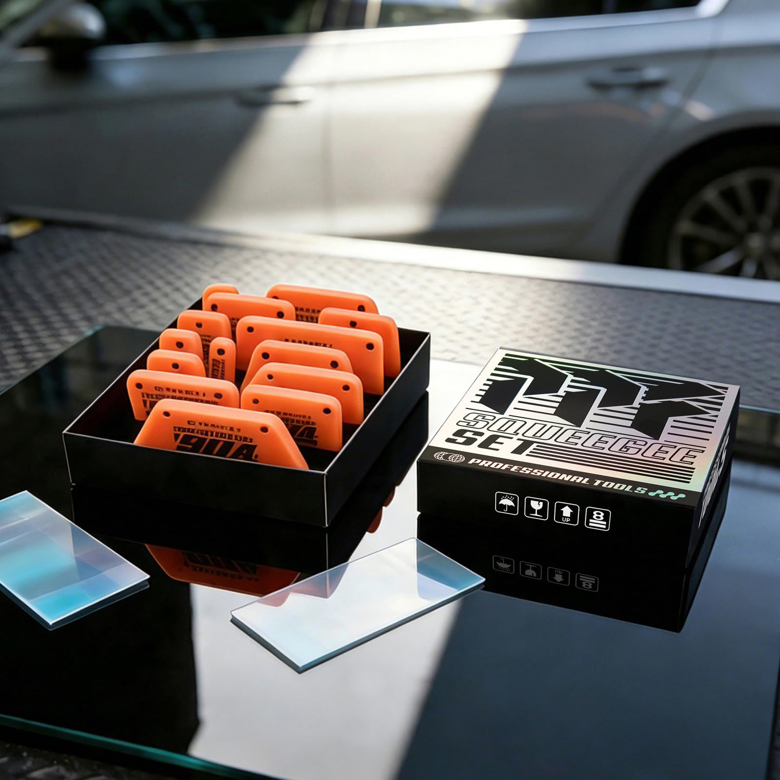 14-teilige Auto Folienrakel Sammlung für die Installation von Fahrzeugabdeckungen mit TPU Build, professionelles Auto Tönungs Ausrüstungsset, Auto Tönungsset