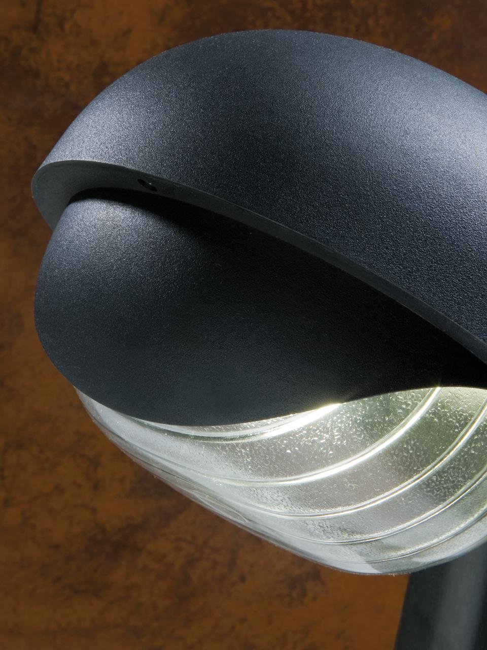 Lanterna Per Palo 'Residence' Tipo Ovale. Struttura In Termoplastico, Diffusore In Vetro Stampato. Adatta Per Lampade Ad Incandescenza E A Risparmio Energetico