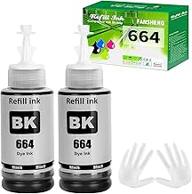 664 Ink Compatible with Epson T664 Ink Bottles for ET-2500 ET-2550 ET-2600 ET-2650 ET- 3600 ET-4500 ET-4550 ET-14000 ET-15000 ET-165000 L100L110 L200 L210 L350 L355 (2 Pack, Nerox2)