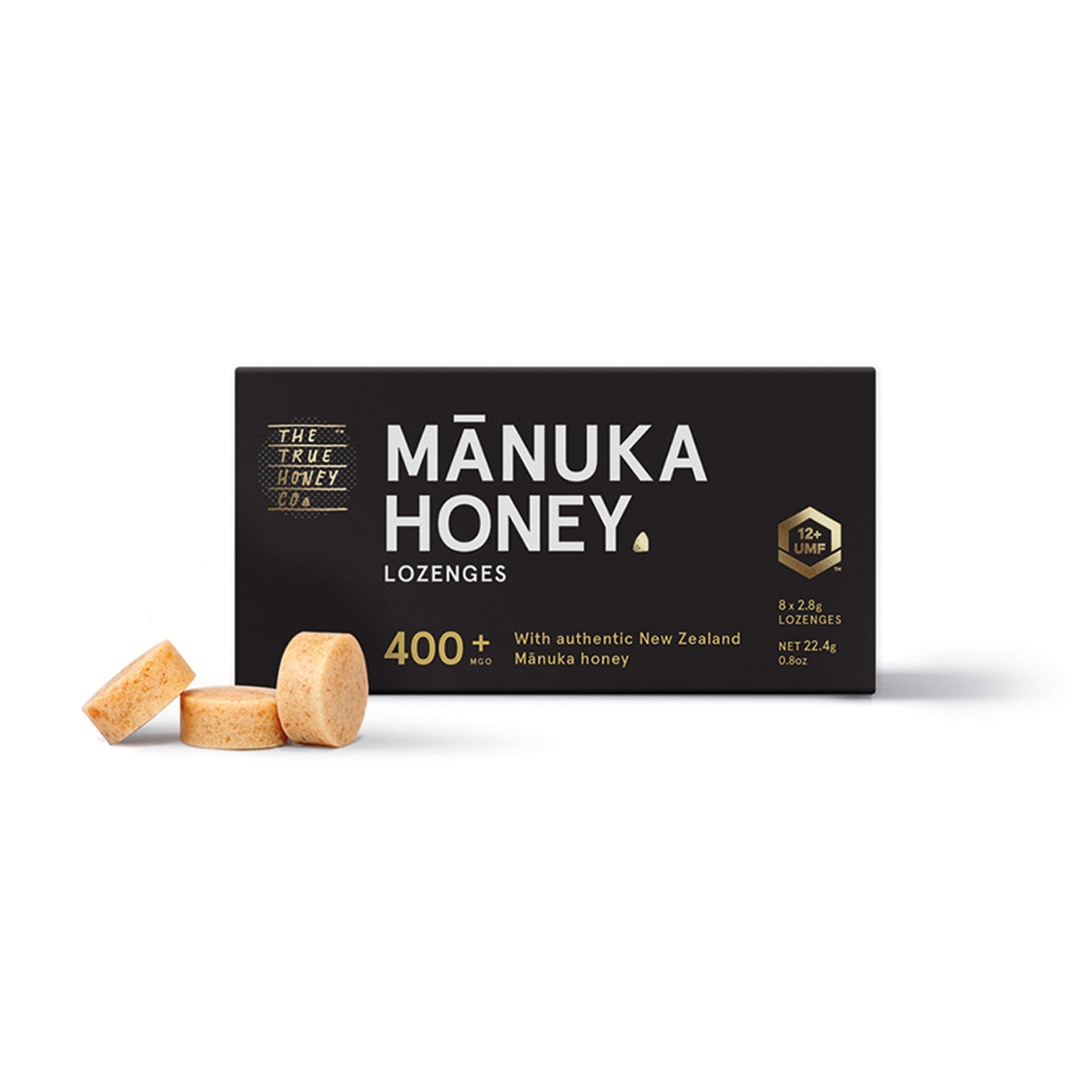 Manuka Honig Lutschpastillen MGO 400+ (UMF 13+)|80 Stück(=10x8Stück)|Zertifiziert, 100% Natürlich, Aus 90% Premium Manuka Honig Das exklusive, höchst prämierte Original aus Neuseeland