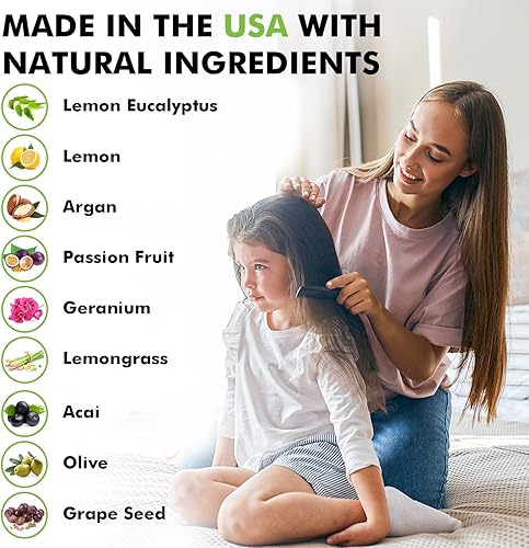 Miniatura 4 de Head Hunters Naturals Lemon Heads - Champú y acondicionador diario de piojos para niños y adultos, prevención natural y segura de piojos, 12 onzas