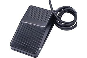 Twidec Momentary Nonslip 10A 250VAC Foot Pedal Control Black