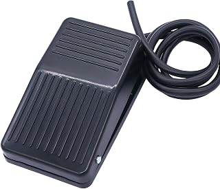 Twidec TFS-1 10A 250V Momentary Nonslip Plastic Foot Pedal Switch SPDT NO/NC Hands-Free Black for CNC Industrial w/1M Cable
