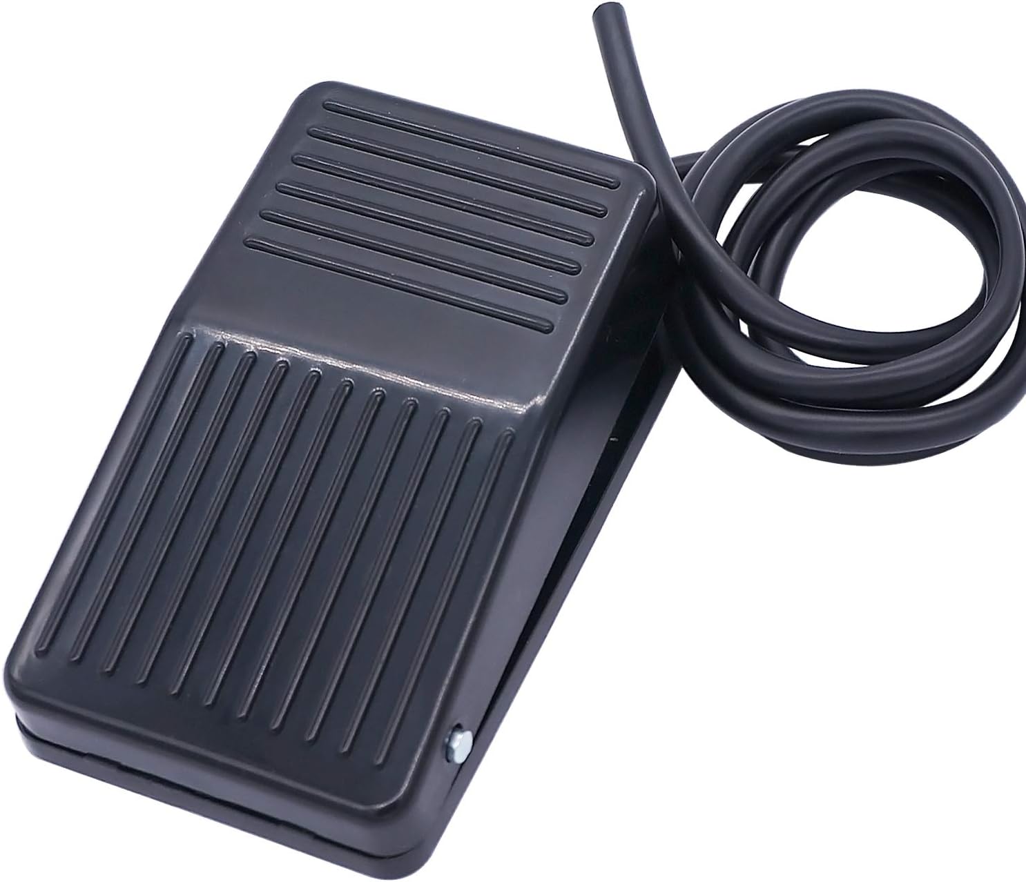 mxuteuk Foot Switches 10A 250V AC Momentary Foot Pedal Control Switch SPDT NO NC Electrical Power Nonslip Plastic Foot Pedal Switch Handsfree Black Foot Switch with 1M Cable for CNC Industrial TFS-1