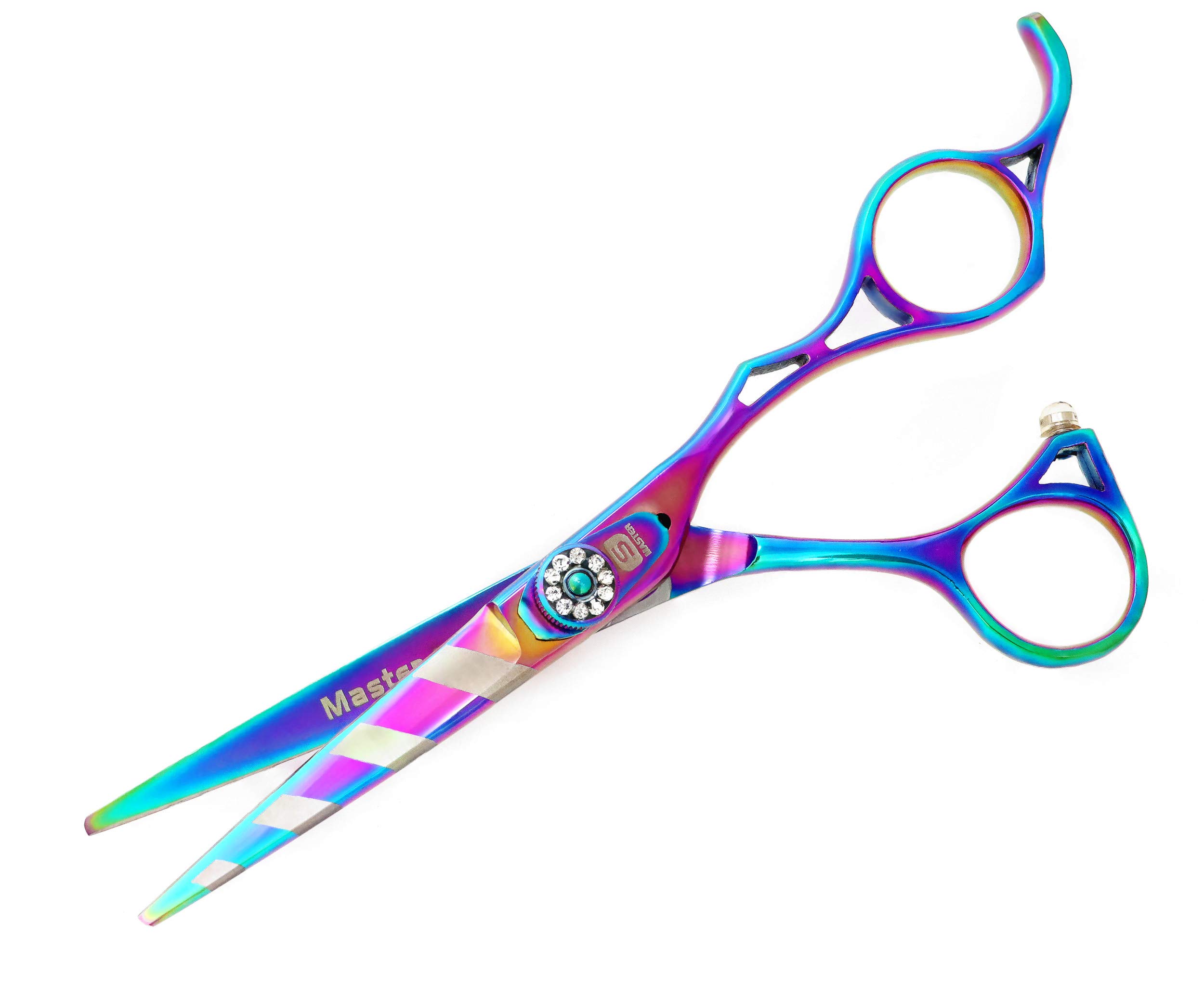 Forbici professionali per capelli, forbici da taglio per capelli, color titanio, 14 cm + custodia di presentazione