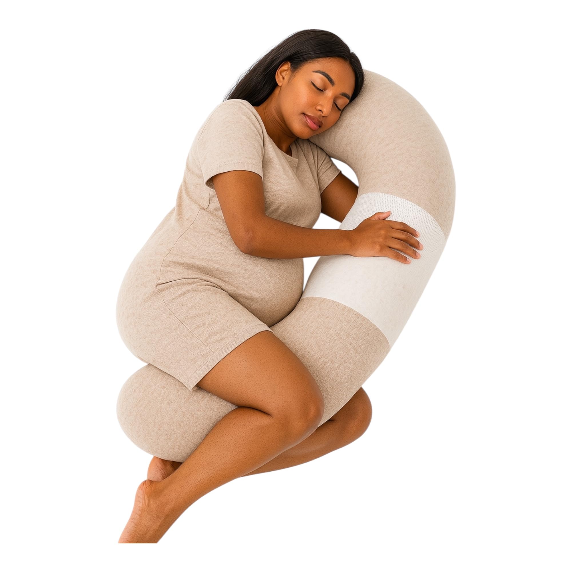 Purflo Breathe Pregnancy Pillow Beige