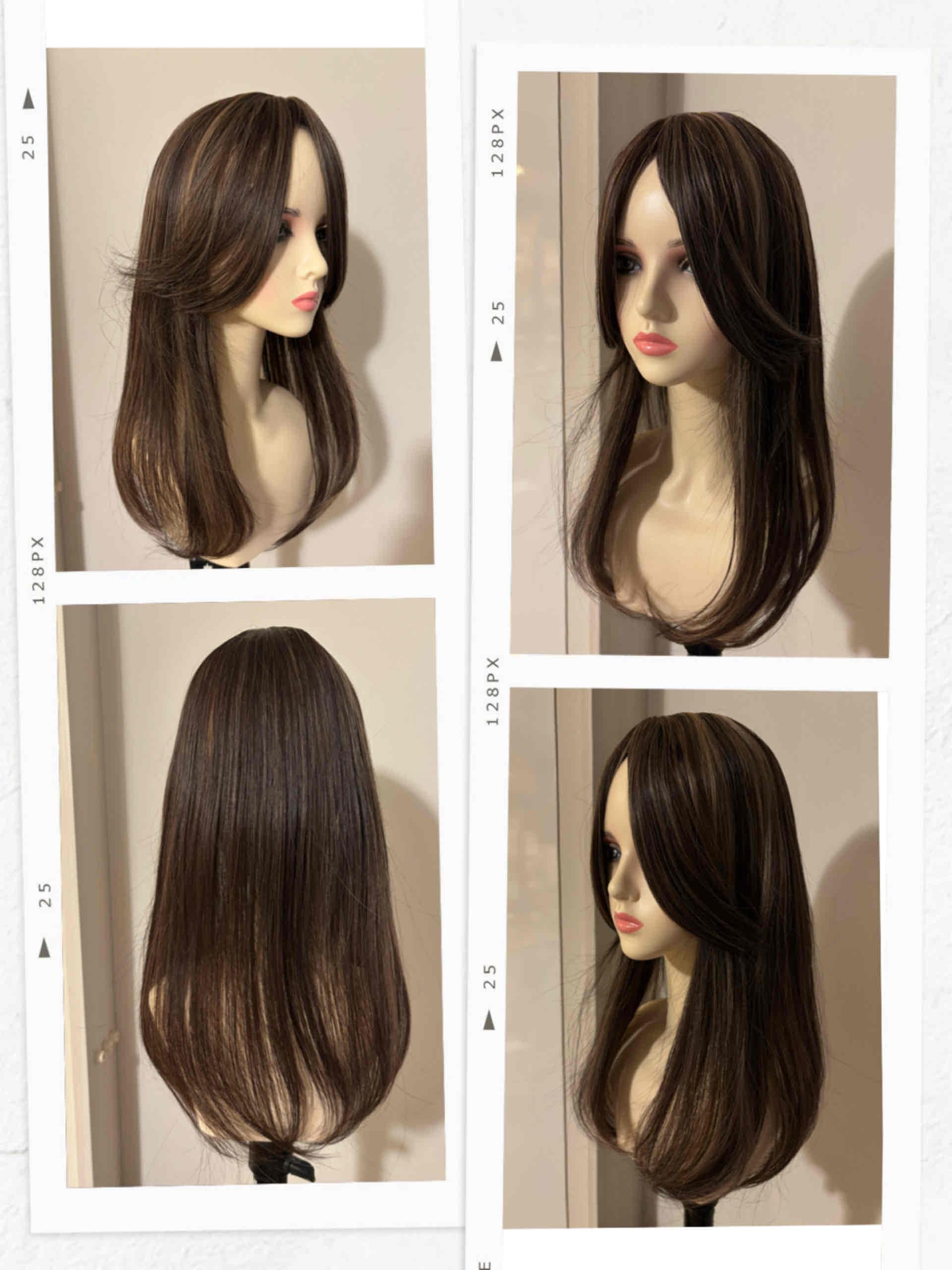 Amazon.co.jp: Wig Terrace 人工毛 ヘアピース 部分ウイッグ ロング