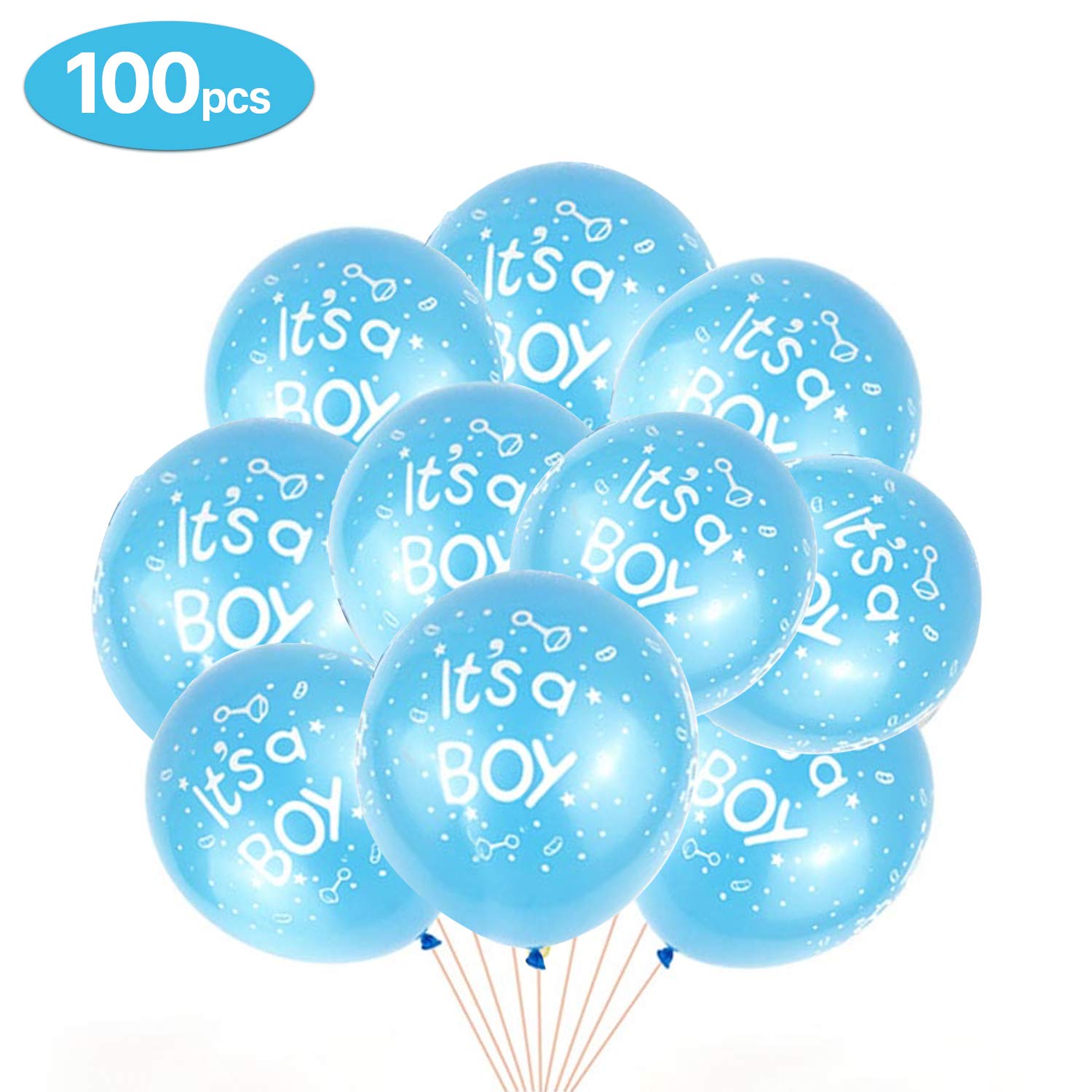 GREMAG Baby Shower Boy,Baby Shower Decorations Boy - Boy Baby Shower Balloons Decorations Set Baby Shower Photo Booth Props Balloons