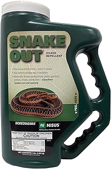 Nisus Snake Out Snake Repellent, Biodegradable, Safe for Pets and Children, Easy Application for Yards, Gardens, and Sheds, 4 lbs