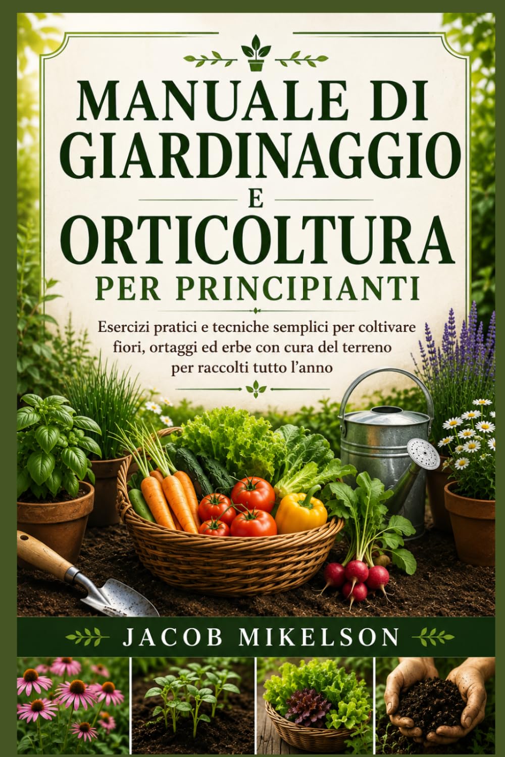 MANUALE DI GIARDINAGGIO E ORTICOLTURA PER PRINCIPIANTI: Esercizi pratici e tecniche semplici per coltivare fiori, ortaggi ed erbe con cura del terreno per raccolti tutto l’anno
