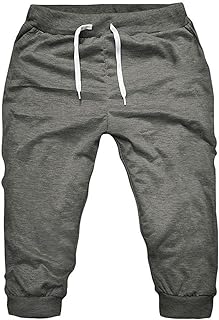 Men's 3/4 Jogger Capri Pants Workout Gym Below Knee...