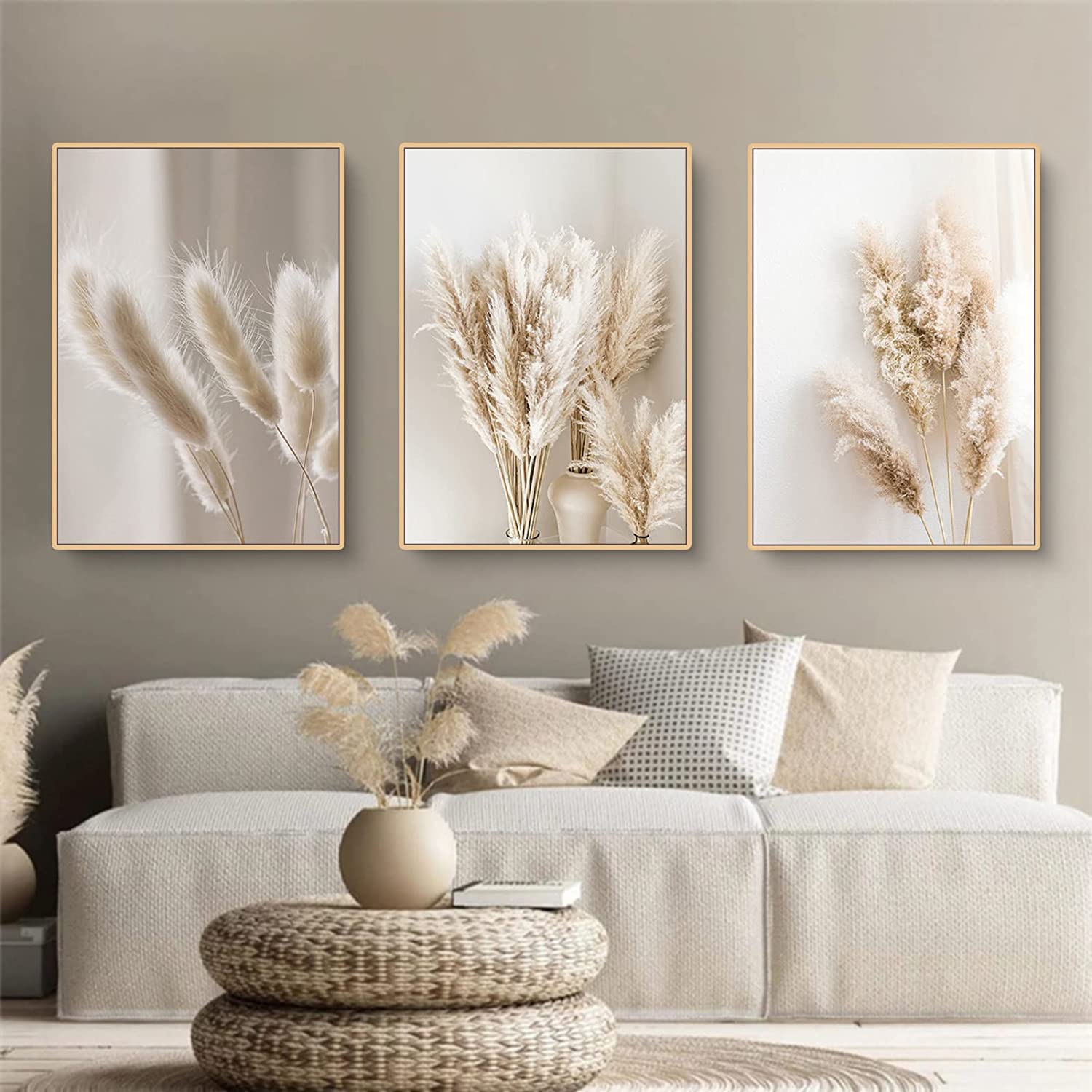 Trayosin Weihnacht Poster Set 3er Otter Wandbilder Wohnzimmer Modern