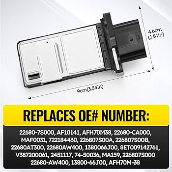 Amazon.com: Mass Air Flow Meter MAF Sensor 22680-7S000 AF10141