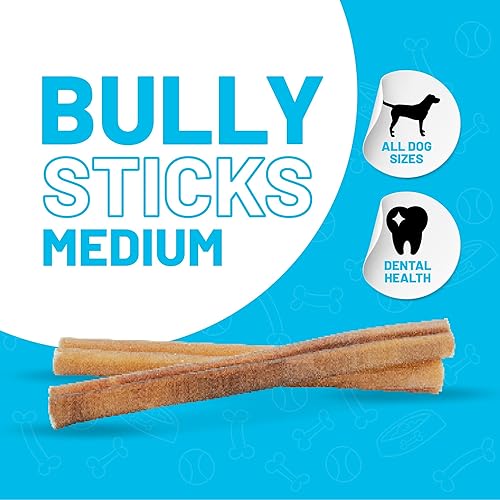 Miniatura 48 de Sitka Farms Bully Sticks XL de 12 pulgadas – 12 unidades – Golosinas dentales de larga duración para todos los perros y cachorros – Palitos de un