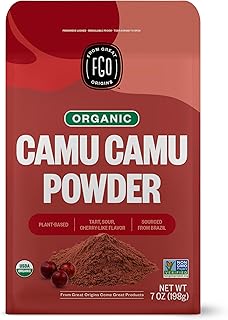 FGO Organic Freeze-Dried Camu Powder, From Brazil, 7oz, Packaging May Vary (Pack of 1)