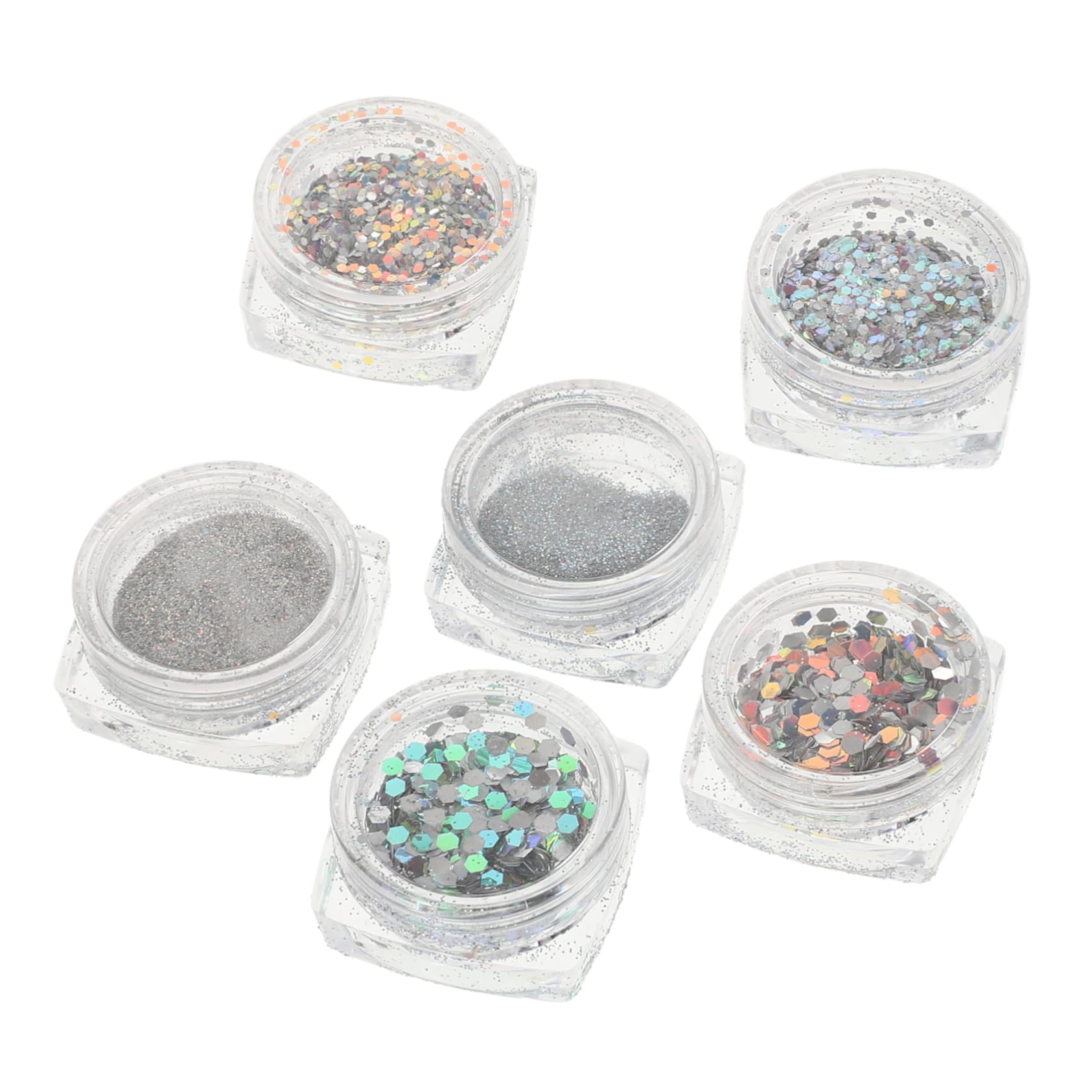 WOFASHPURET Holographic Colors Sparkly Glitter Sequins for Nail Art Iridescent Flakes for Acrylic Nails Manicure Decorations for Creative Nail Design