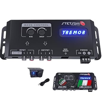 Stetsom Tremor Bass Restoration Processor, Car Audio Bass Booster Expander with Remote Mexico Sticker Free