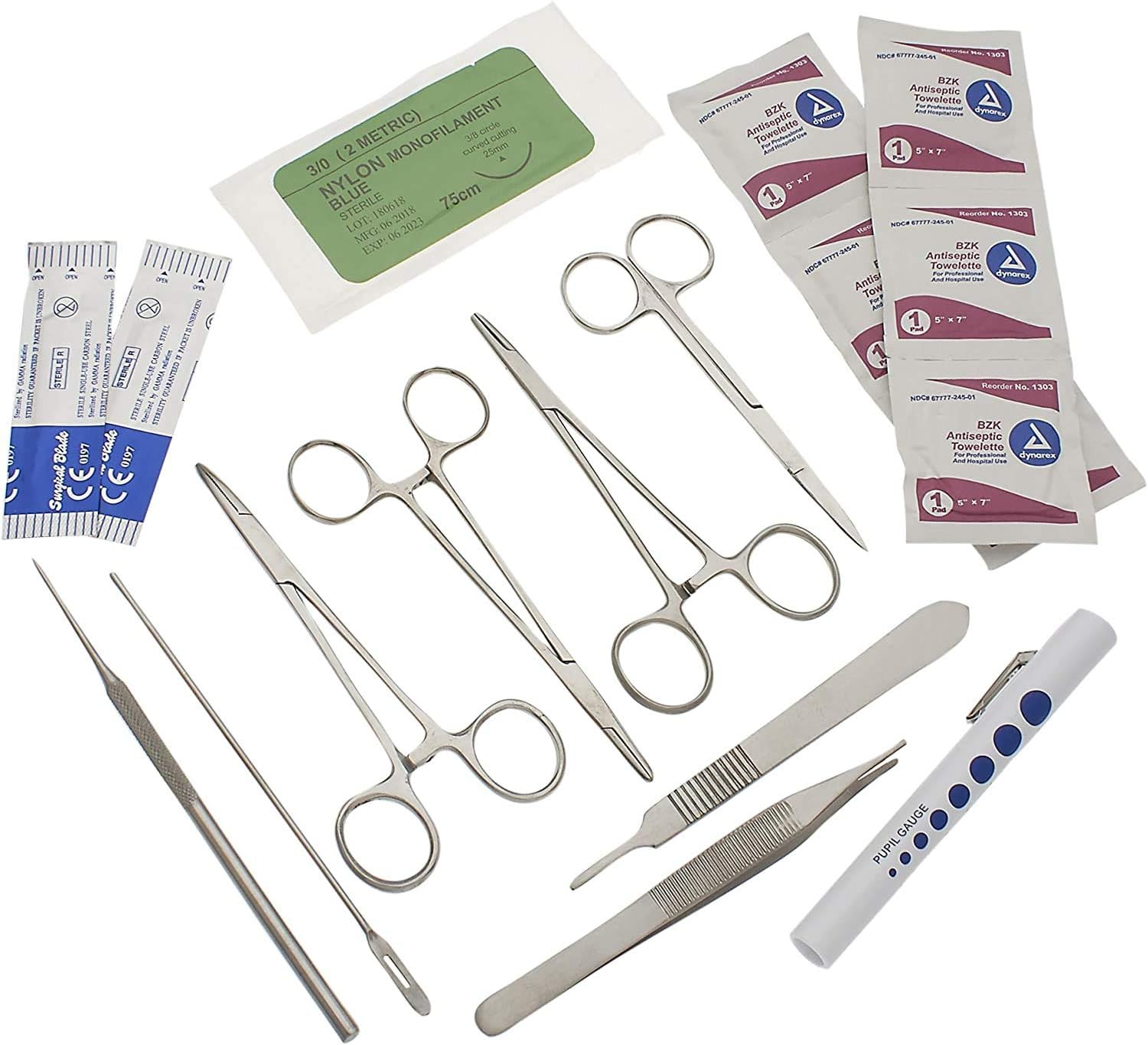 Tactical Black Emergency Survival First Aid Kit with Military Molle Compatible Pouch + Medical Tourniquet One Handed - Ideal Gift for Hunting, Fishing, Firefighter, Police and EMT - Bleed Control KIT: Health & Personal Care