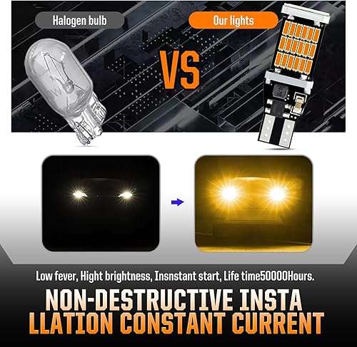 Miniatura 6 de Jewkot 4 PCS Car T15 LED Reversing Light, 4014-45SMD 360 Degree Lighting Decoding High-bright Tail Light Turn Signal, 5000H Plug and Play Light