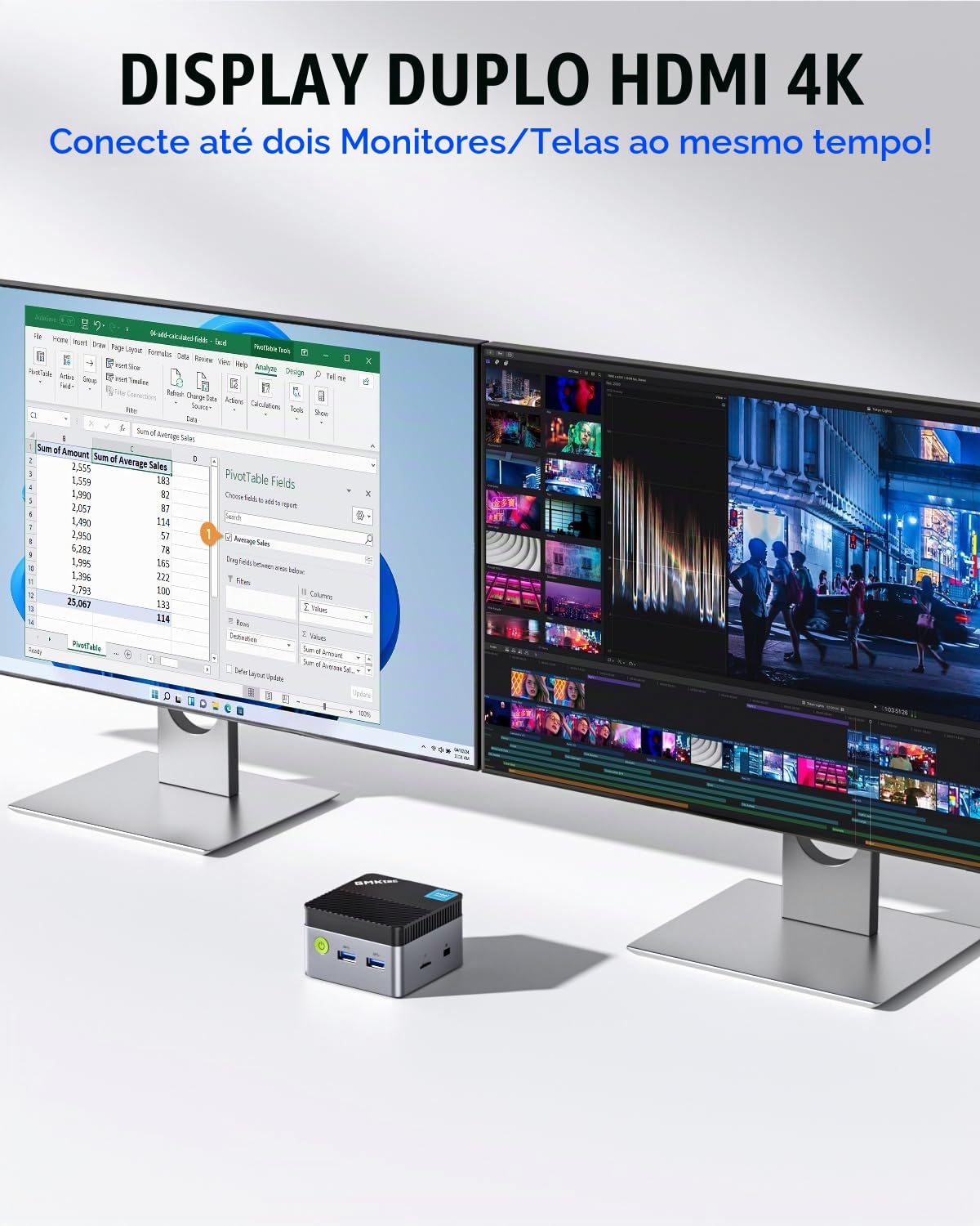 Mini PC GMKtec NucBox G5, Intel 12ª geração Alder Lake N97 (até 3