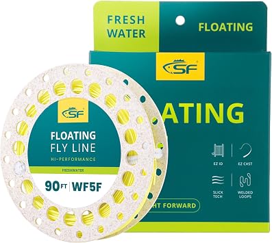 SF Fly Fishing Line Weight Forward Floating Fly Line for Fly Fishing 3wt 4wt 5wt 6wt 7wt 8wt 100ft Double Welded Loops