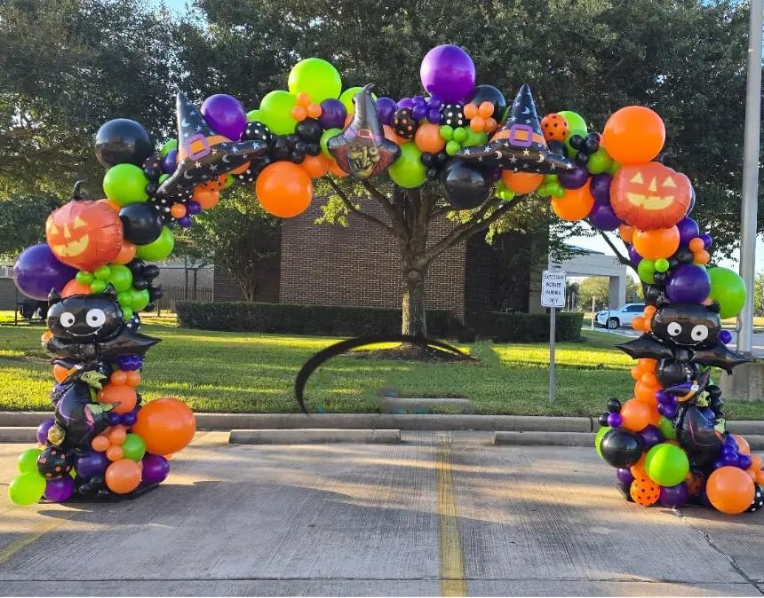 Image of Halloween Balloons Set, 65Pcs Black Orange Purple Green Balloons 12Inch