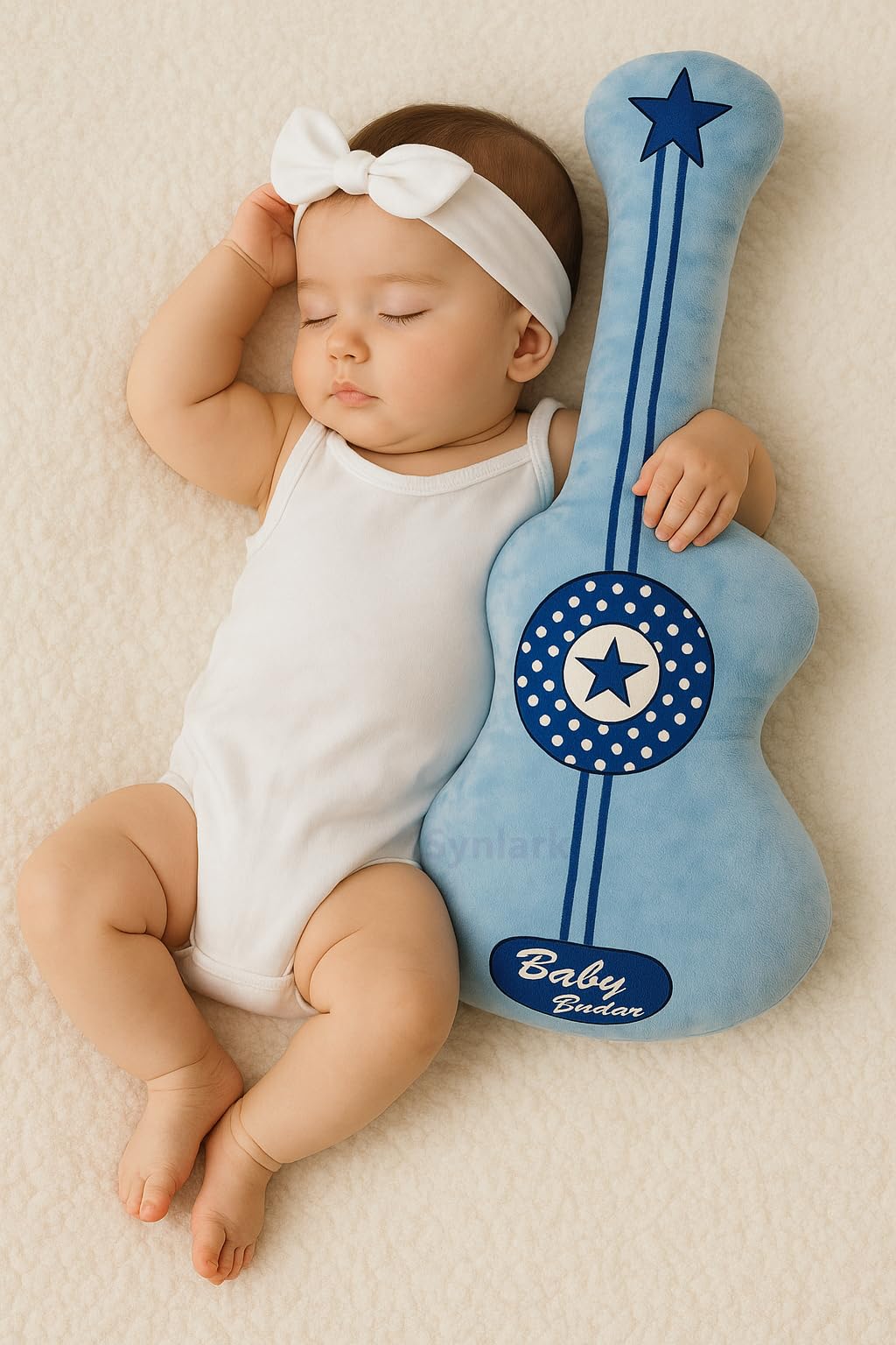 Baby Soft Guitar Plush Toy – Pillow & Decorative Cushion Pillow, Gift for Babies (Blue)