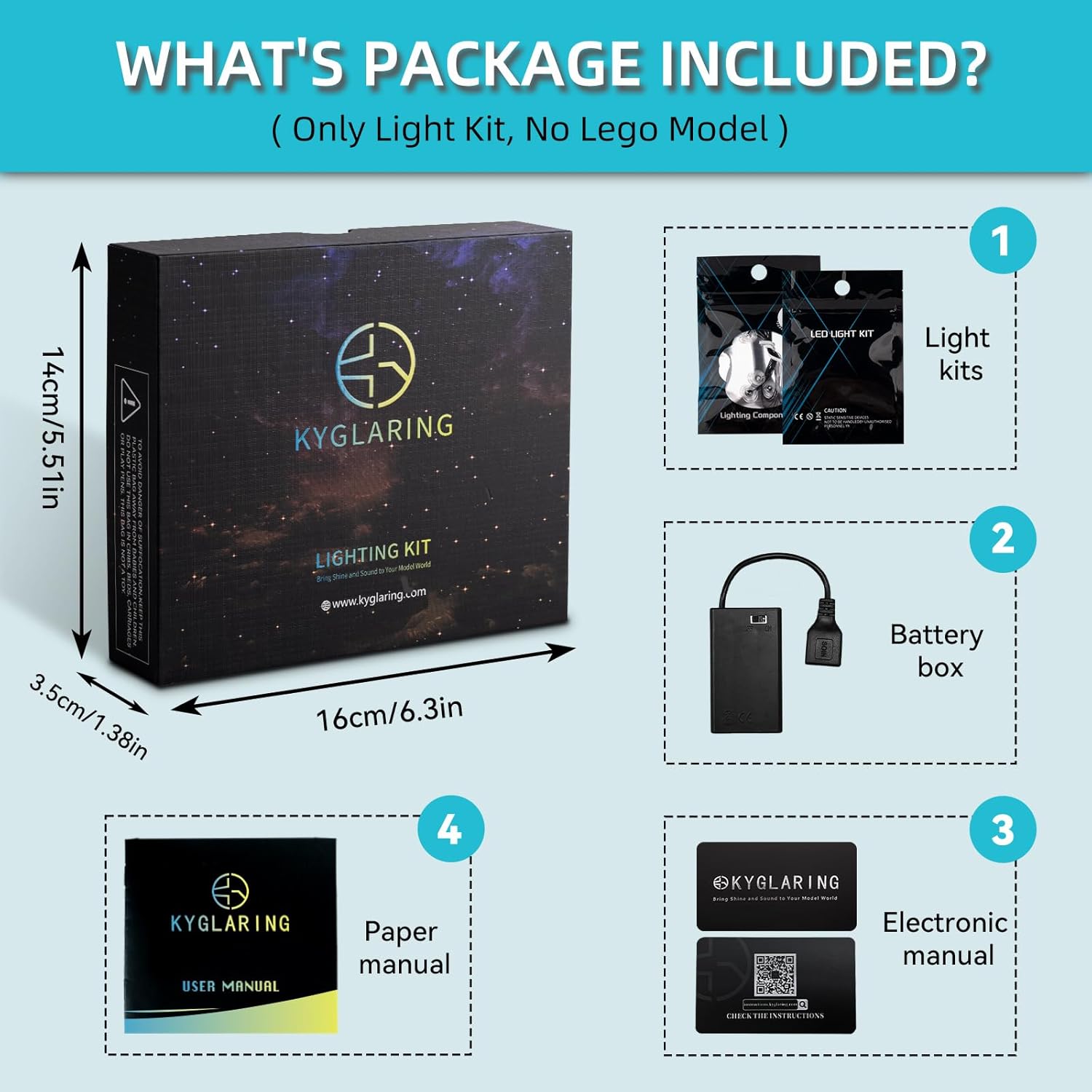 Kyglaring LED Light Kit Compatible with Lego 21355 Set, Lighting Accessories Compatible with The Evolution of STEM, Lights Only (Model Not Included), Classic Version.