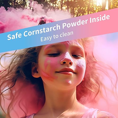 Miniatura 10 de POPUPARTY Polvo de color para revelación de género, polvo rosa de 1 libra y 1 libra azul, perfecto para revelación del género del bebé, lanzamiento