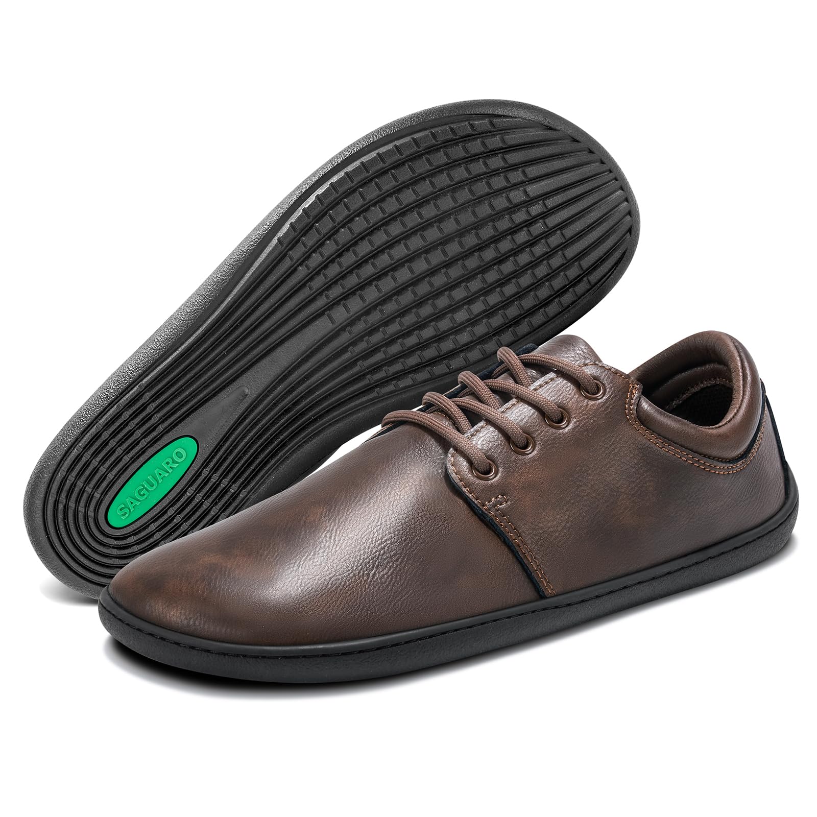 SAGUARO Herren Barfußschuhe Leicht rutschfest Minimalschuhe mit Breiter Zehenbox und Zero-Drop Solhe - Noble II, Gr.36-48