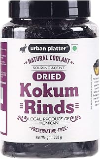 Urban Platter Dried Kokum Rinds | 17.64 Oz (500g) | Natural Souring Agent for Indian Curries, Dal & Refreshing Beverages | Sun-Dried, Preservative-Free & Aromatic | Authentic Kokum Spice