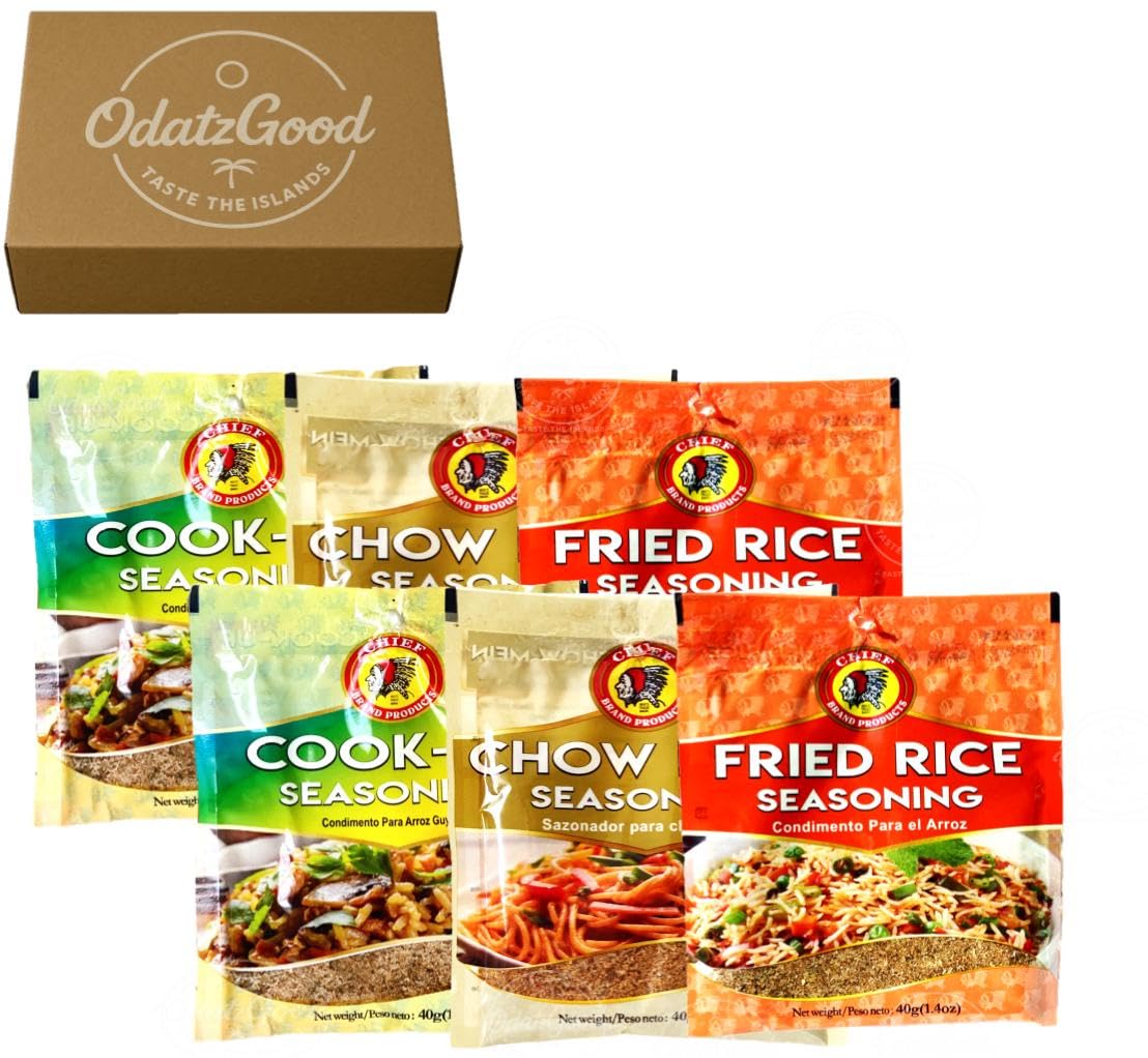 Chief Chow Mein, Cook Up & Fried Rice Seasoning 1.4oz (40g) 6-Pack – Product of Trinidad & Tobago – Curated & Packaged by ODatzGood