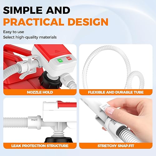 Miniatura 4 de Bomba de transferencia de combustible con sensor de parada automática, protección contra sobrellenado, kit de bomba de transferencia de combustible