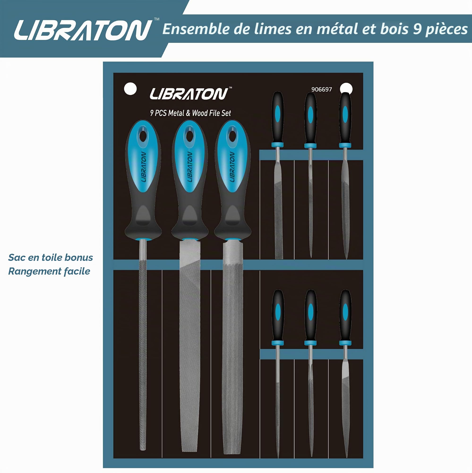 LIBRATON 9 Pièces Lime Métal, Limes à Aiguilles, Limes à Métaux