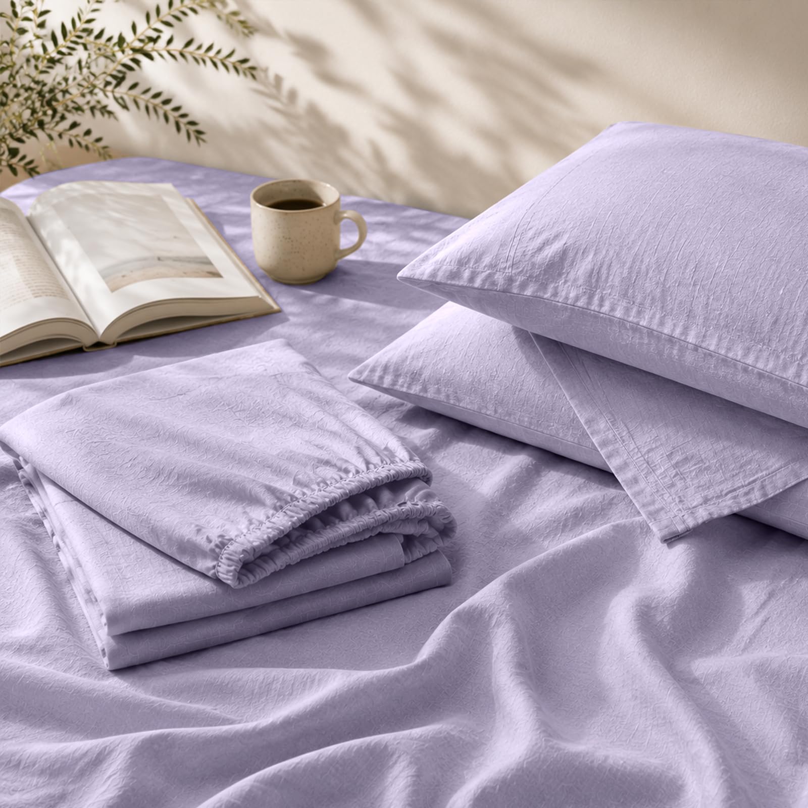 MEISHANG French Linen Sheets Queen