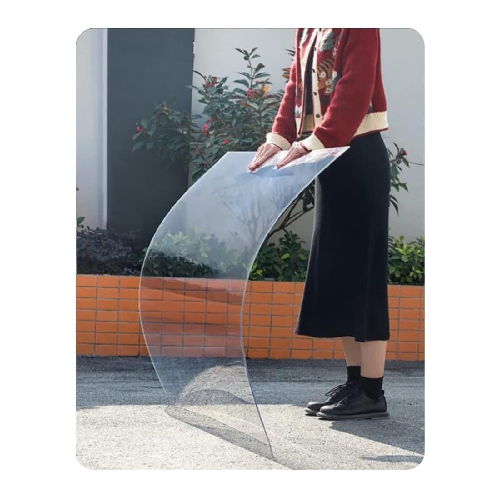 Hoja De PláStico AcríLico Transparente Hoja De Plástico De Policarbonato, Placa De Resistencia De PC De 1,2 Mm Placa De Luz Solar Flexible Resistente A Impactos E Inastillable Más Fácil De Cortar, Dob
