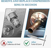 Vista 4 de Extractor de manga de compresión y removedor de mangas para accesorios de compresión de 1/2 pulgada solamente, quita la tuerca y la virola