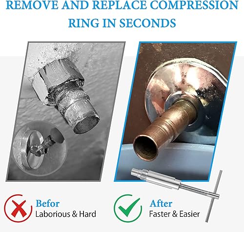 Miniatura 4 de Extractor de manga de compresión y removedor de mangas para accesorios de compresión de 12 pulgada solamente, quita la tuerca y la virola de la