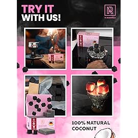 Ultra Density Hookah Charcoal Hookah Coals for Hookah Coconut - 84 pcs & 1.2 KG (2.6 lbs) - Premium Quality 25mm (1x1x1 in) - 100% Natural Coconut Coals for Hookah Cubes - NOT Quick Light