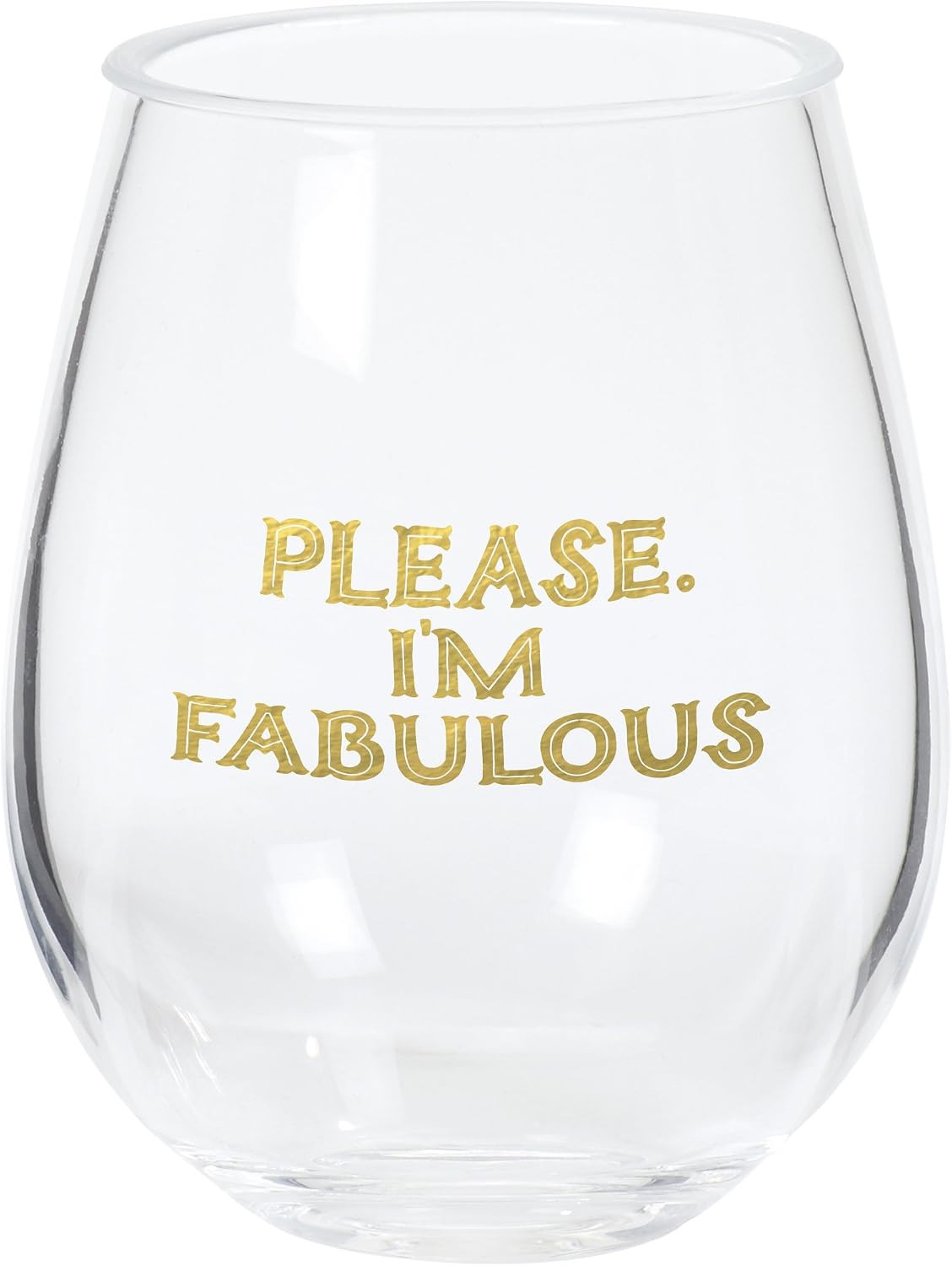 X&O Paper Goods QWGS4-20887 4 Pack Stemless Wine, Fabulous